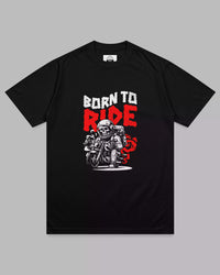 Thumbnail for Born To Ride: Black Unisex Biker Tee