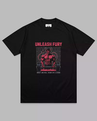 Thumbnail for Unleash Fury: Devil Black Unisex Gym Tee