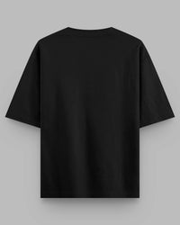 Thumbnail for Oversized Black Canvas: Plain Unisex Tee