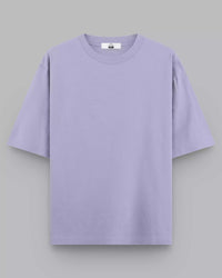 Thumbnail for Oversized Lavender Canvas: Plain Unisex Tee