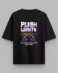 Thumbnail for Push Your Limits: Oversized Black Unisex Tee
