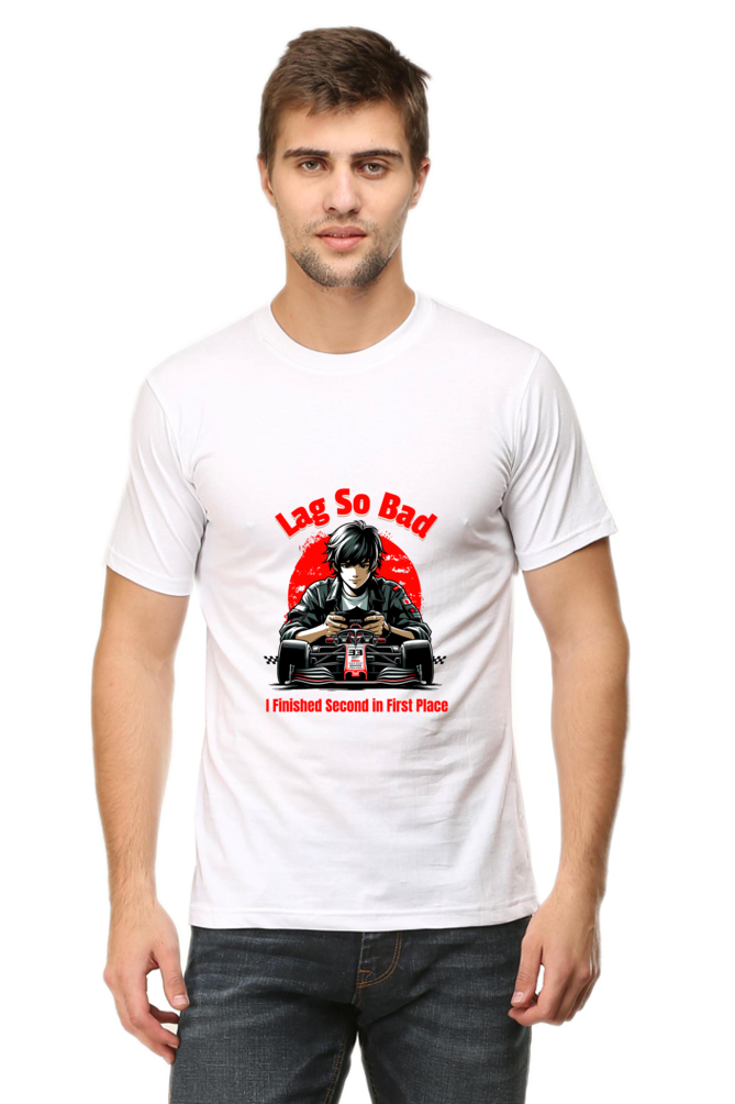 Lag So Bad: White Unisex Gamer Tee