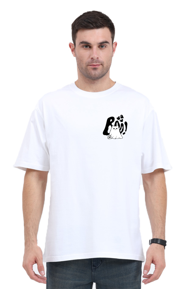Boo!: Oversized White Unisex Tee
