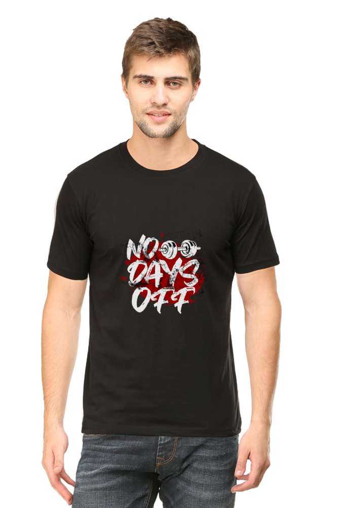 No Days Off: Black Unisex Gym Tee