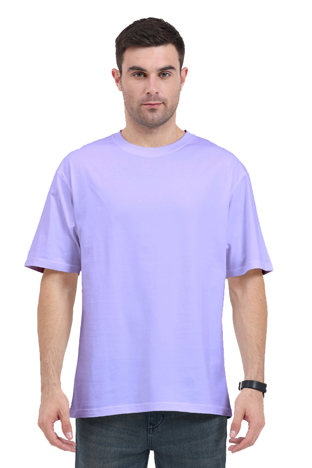 Oversized Lavender Canvas: Plain Unisex Tee