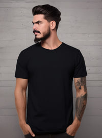 Thumbnail for Essential Plain Black Tee: Unisex Fit