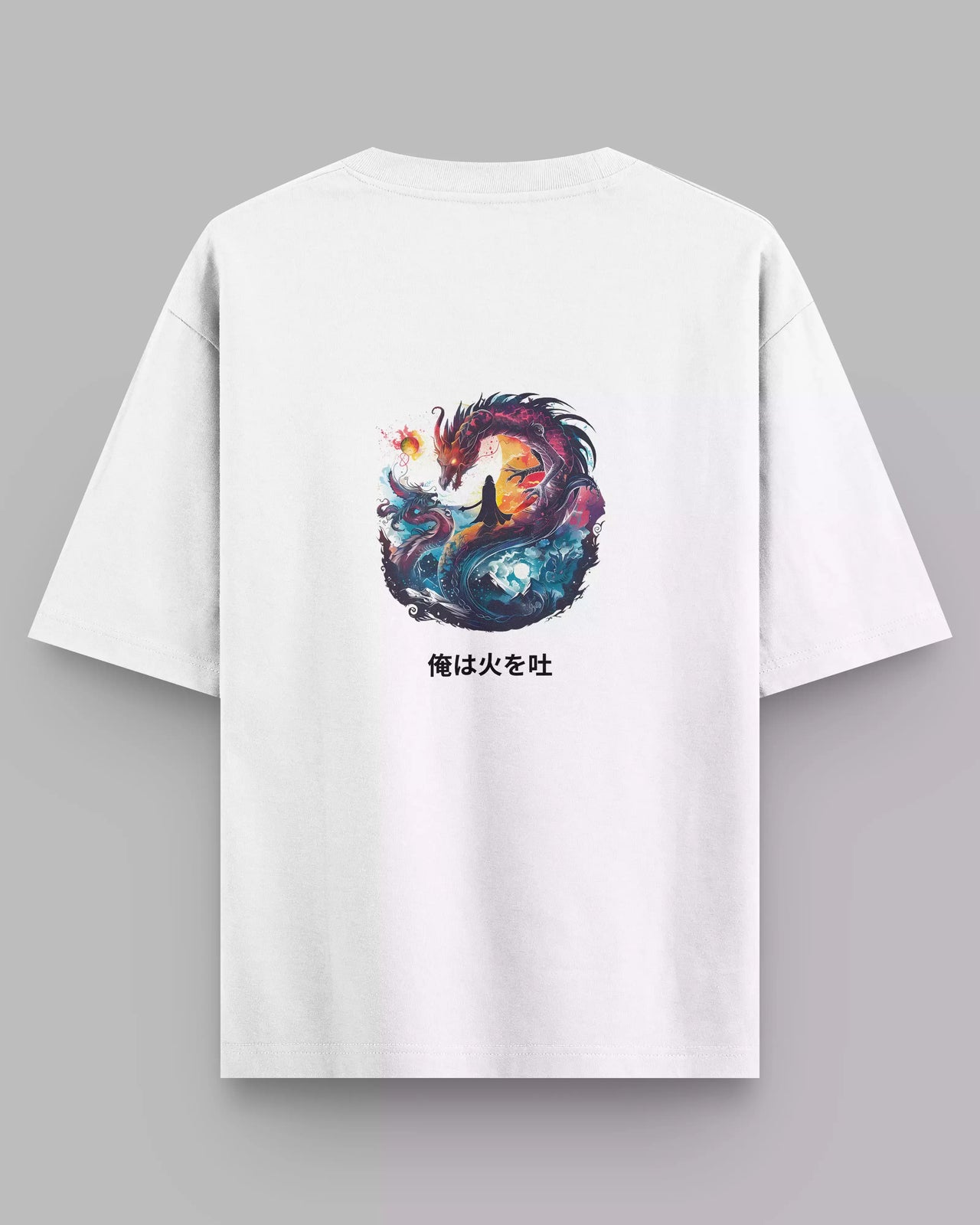 I Breathe Fire: White Oversized Unisex Tee