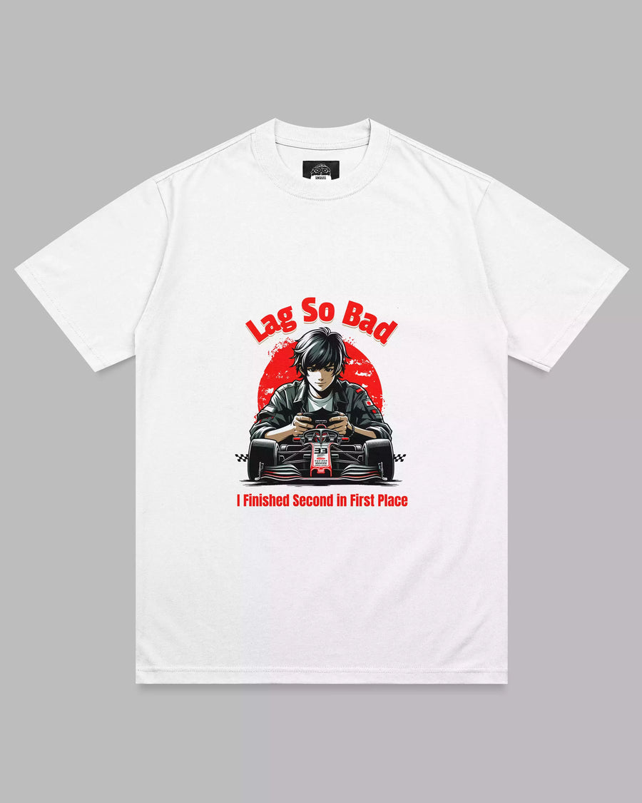 Lag So Bad: White Unisex Gamer Tee