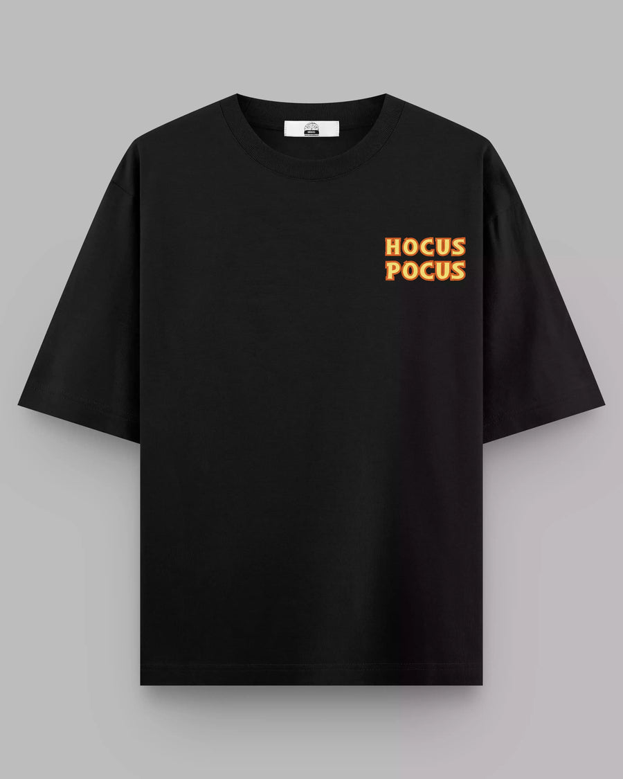Hocus Pocus Wizard: Black Oversized Unisex Tee