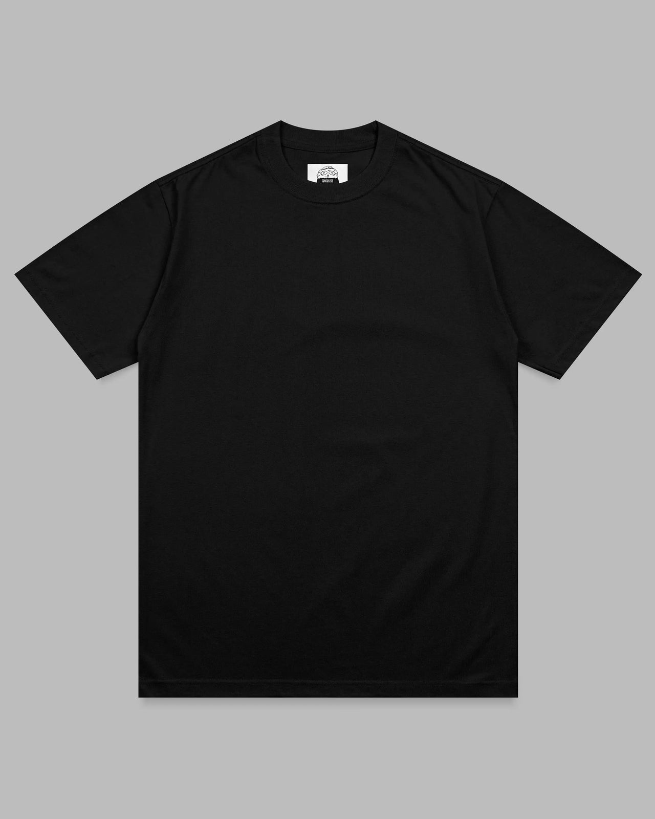 Essential Plain Black Tee: Unisex Fit