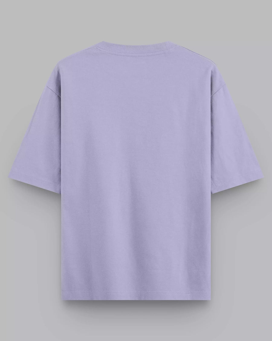 Oversized Lavender Canvas: Plain Unisex Tee