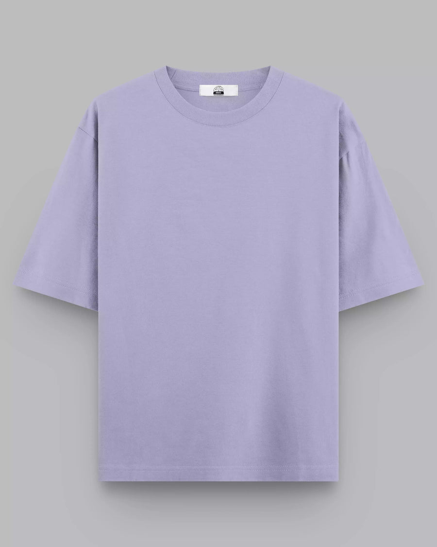 Oversized Lavender Canvas: Plain Unisex Tee