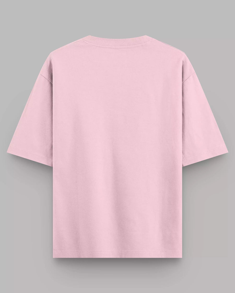 Oversized Roomy Comfort: Plain Baby Pink Unisex Tee