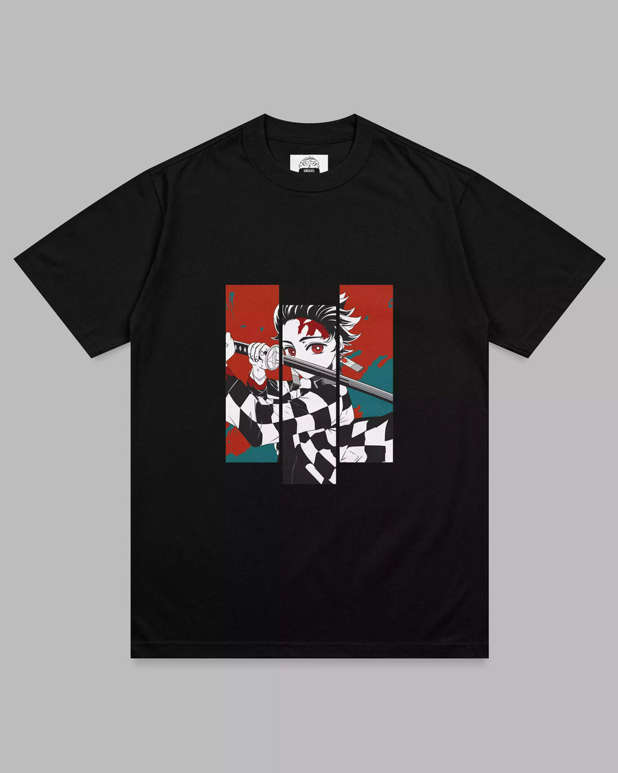 Demon Slayer: Tanjiro Kamado Black Anime Tee