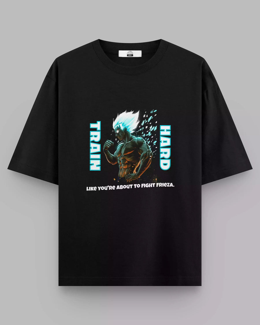 Train Hard: Goku Oversized Anime X Gym Tee